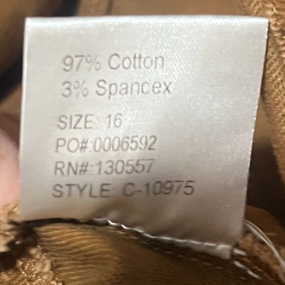 Hello Yellow Girls Brown Denim A Line Skirt Size 16 Elastic Waist Pull On - Picture 4 of 4